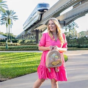 JCrew Hot Pink Poplin dress - S